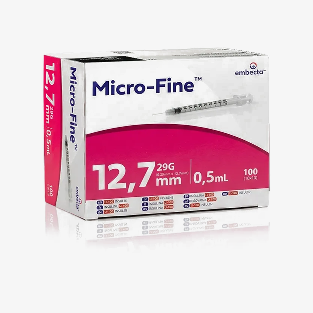 Embecta Micro-Fine+ Penkanyle 0.5ml 29G (100 empty syringes)