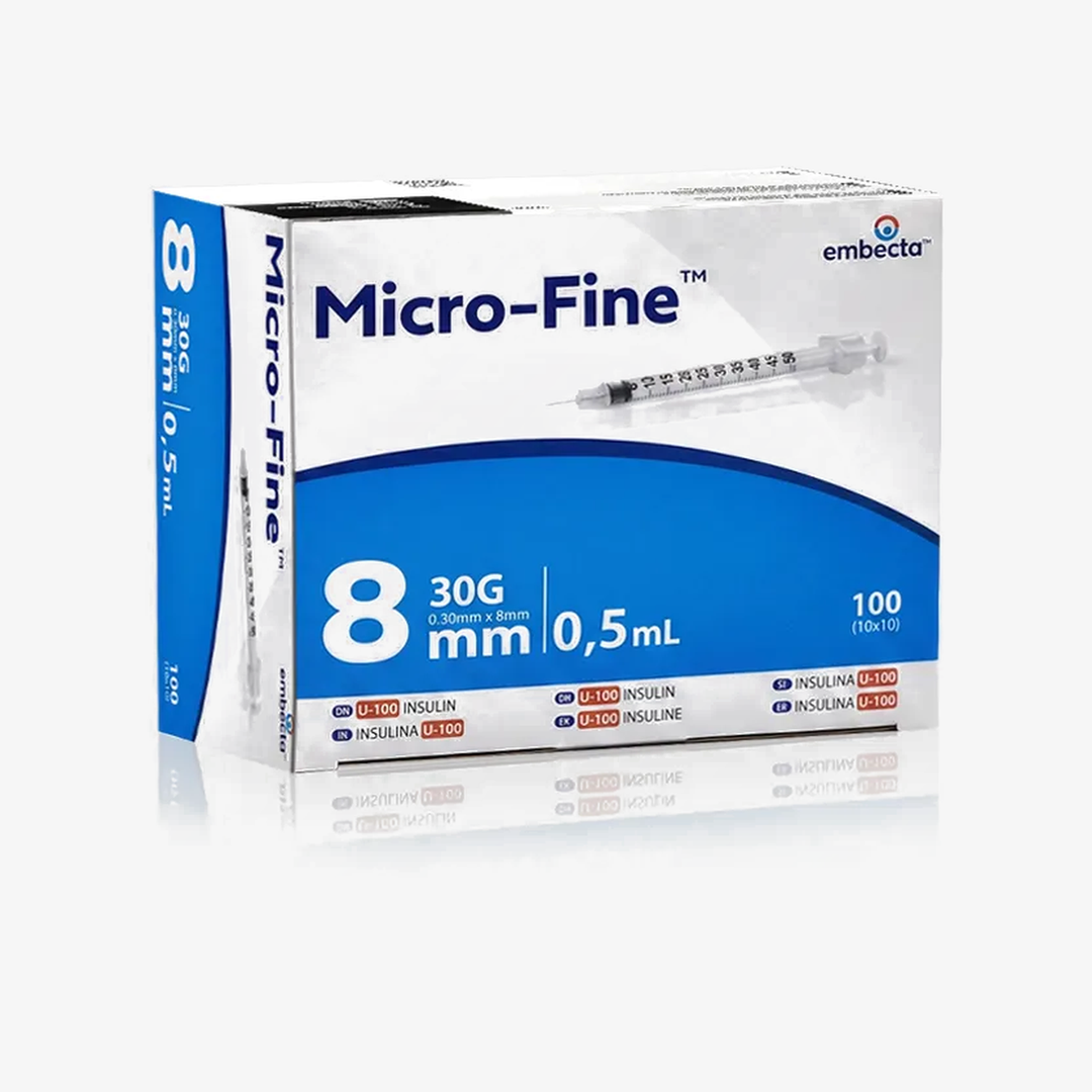 Embecta Micro-Fine+ Penkanyle 0.5ml 30G (100 empty syringes)