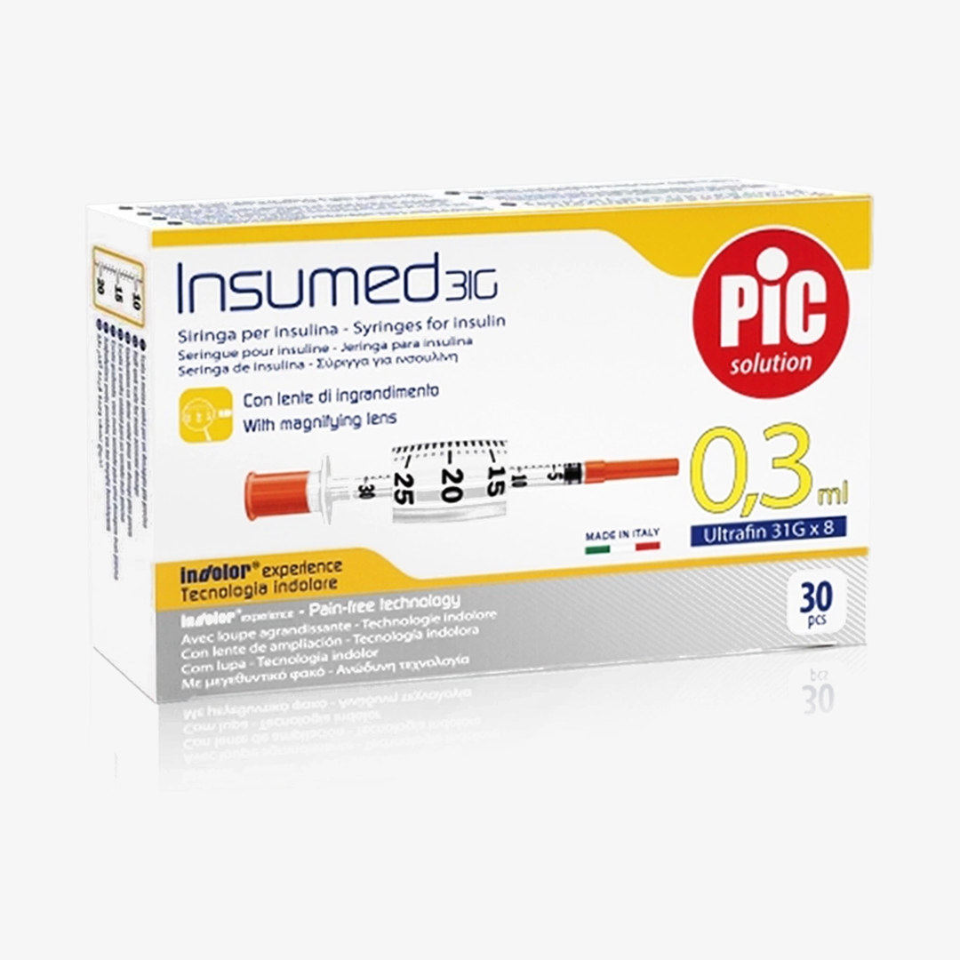 Insumed 0.3ml 31G x 8mm (30 empty syringes)