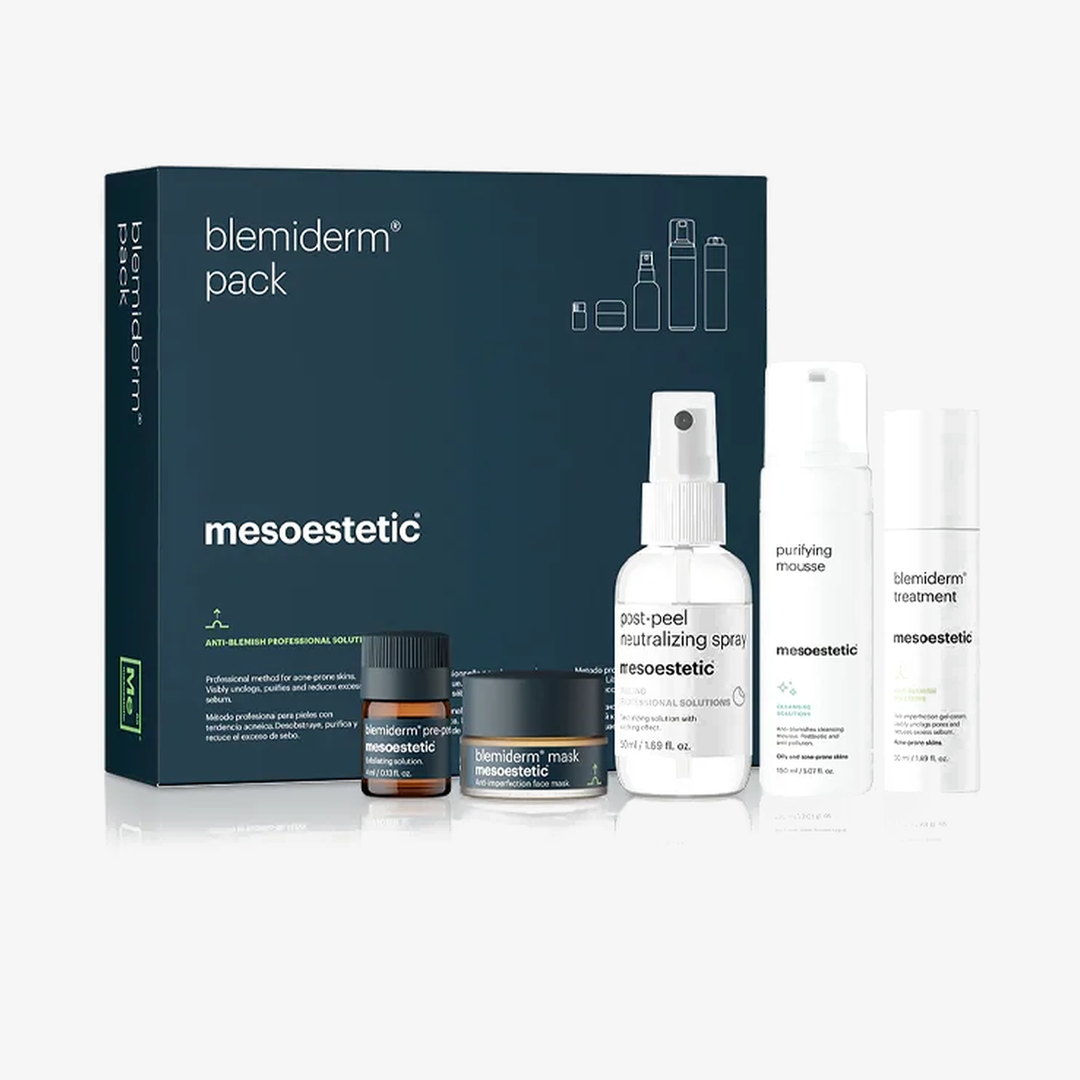 Mesoestetic Blemiderm Pack (3 × 4 ml + 3 × 7 ml + 2 × 50 ml + 1 × 150 ml)