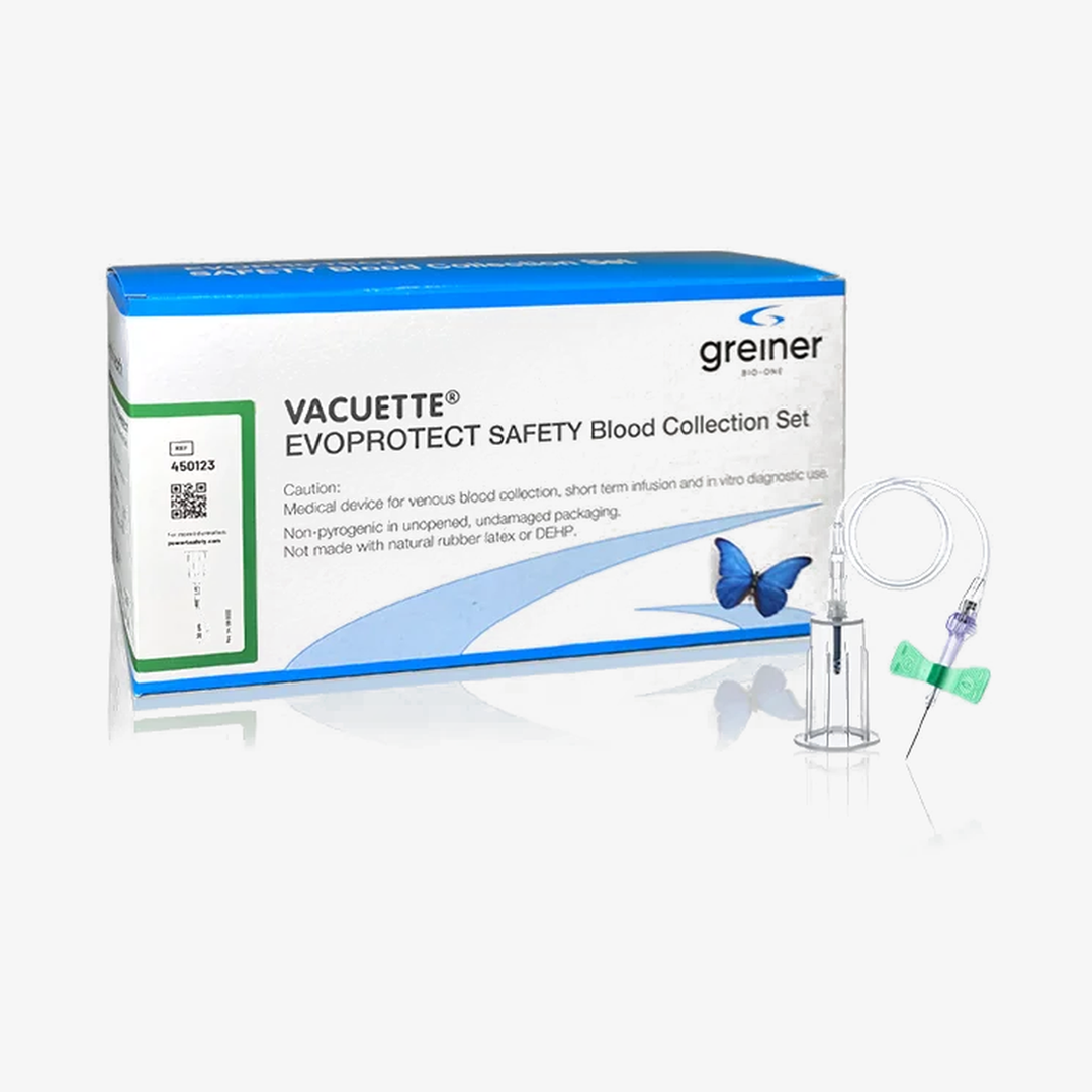 Vacuette Evoprotect Safety Blood Collection Set + Holder 21G x 19mm (30 sets)