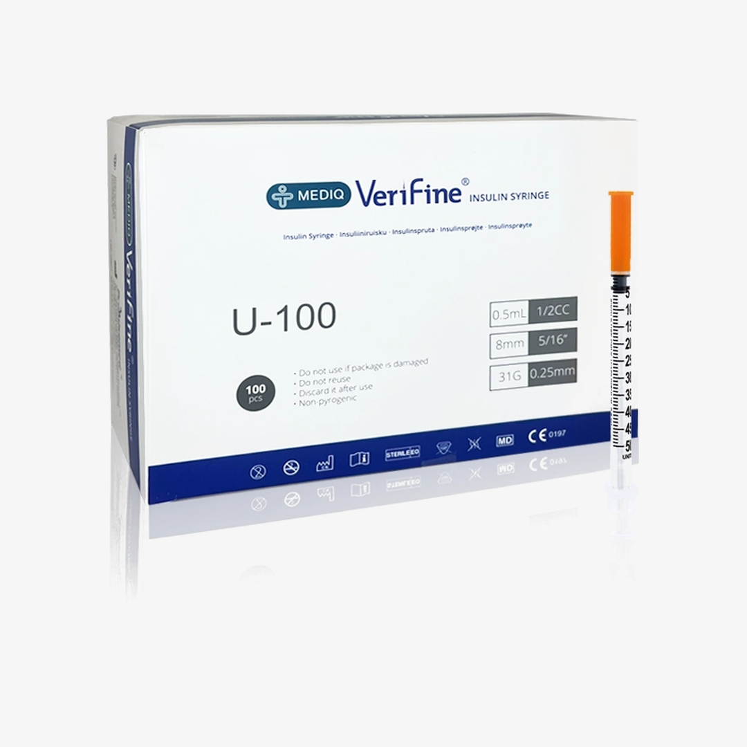 Verifine 0.5ml 31G x 8mm (100 empty syringes)